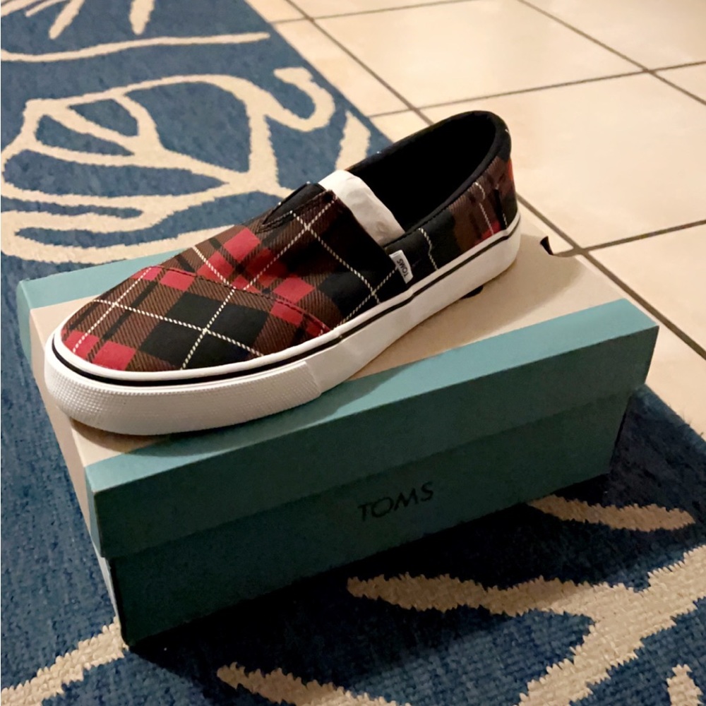 Alpargata Fenix TOMS in Red Tartan